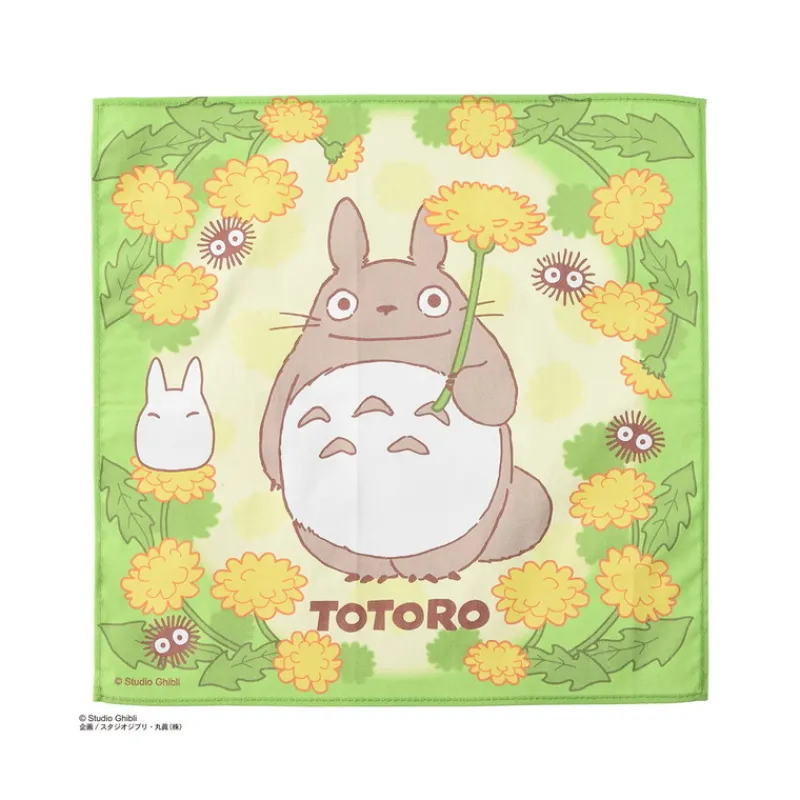 Textile|Maison Ghibli Mouchoir Silhouette Totoro Pissentlit 43 x 43 cm - Mon VoisinTotoro