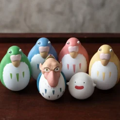 Jouets|Maison Ghibli Pack 2 Figurines Roly-poly Perruches Bleu & Vert - Le Garçon et le Héron