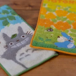 Linge De Maison|Maison Ghibli Pack 2 Mini-Serviettes Totoro Gris et Bleu 20 x 10 cm - Mon Voisin To