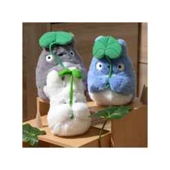 Peluches Nakayoshi|Maison Ghibli Peluche Nakayoshi Totoro Blanc avec feuille - Mon Voisin Totoro