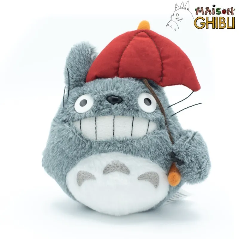 Peluches Classiques|Maison Ghibli Peluche Totoro Avec Parapluie Rouge - Mon Voisin Totoro