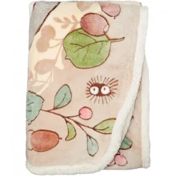 Linge De Maison|Maison Ghibli Plaid Feuilles et noisettes 70x100 cm - Mon Voisin Totoro