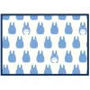 Linge De Maison|Maison Ghibli Plaid Silhouette Totoro Bleu 70x100 cm - Mon Voisin Totoro