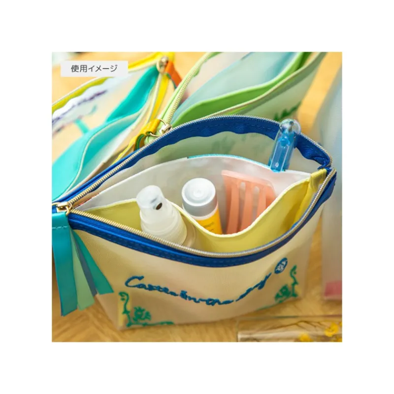 Accessoires|Maison Ghibli Pochette transparente brodée - Le Château dans le ciel