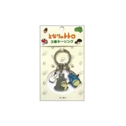 Porte-Clés|Maison Ghibli Porte-Clés Métal Totoro 3 Personnages - Mon Voisin Totoro
