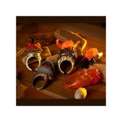 Figurines|Maison Ghibli Pose Collection Assort. de 6 Bagues Calcifer - Le Château ambulant