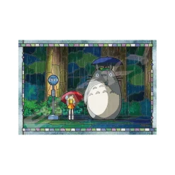 Puzzle|Maison Ghibli Puzzle Vitrail 300P Arrêt de bus - Mon Voisin Totoro