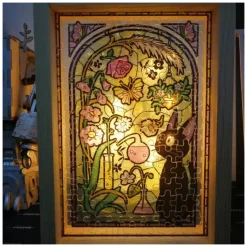 Puzzle|Maison Ghibli Puzzle Vitrail 126P Chatbus et tournesols - Mon Voisin Totoro