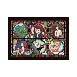 Puzzle|Maison Ghibli Puzzle Vitrail 208P Gallerie des personnages - Kiki la petite sorcièr