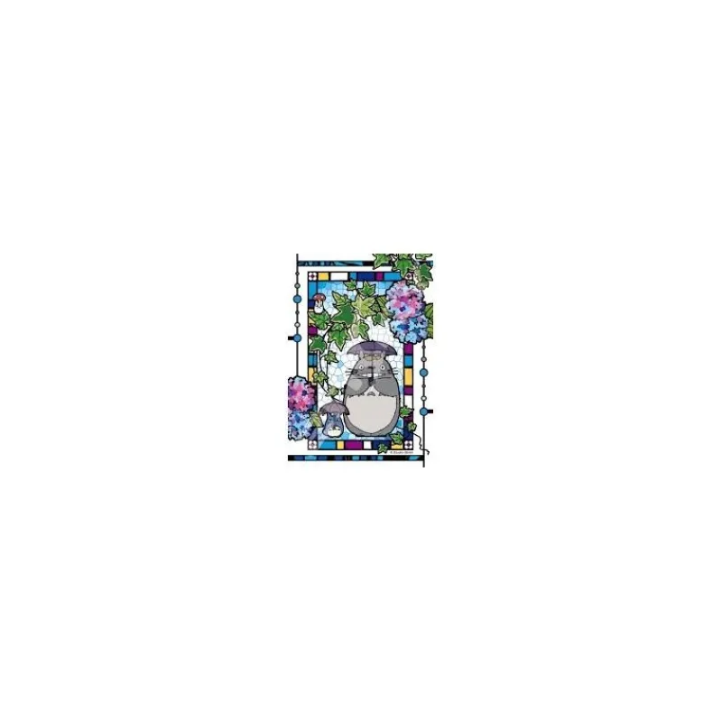 Puzzle|Maison Ghibli Puzzle Vitrail 126P Totoro Parapluie - Mon Voisin Totoro