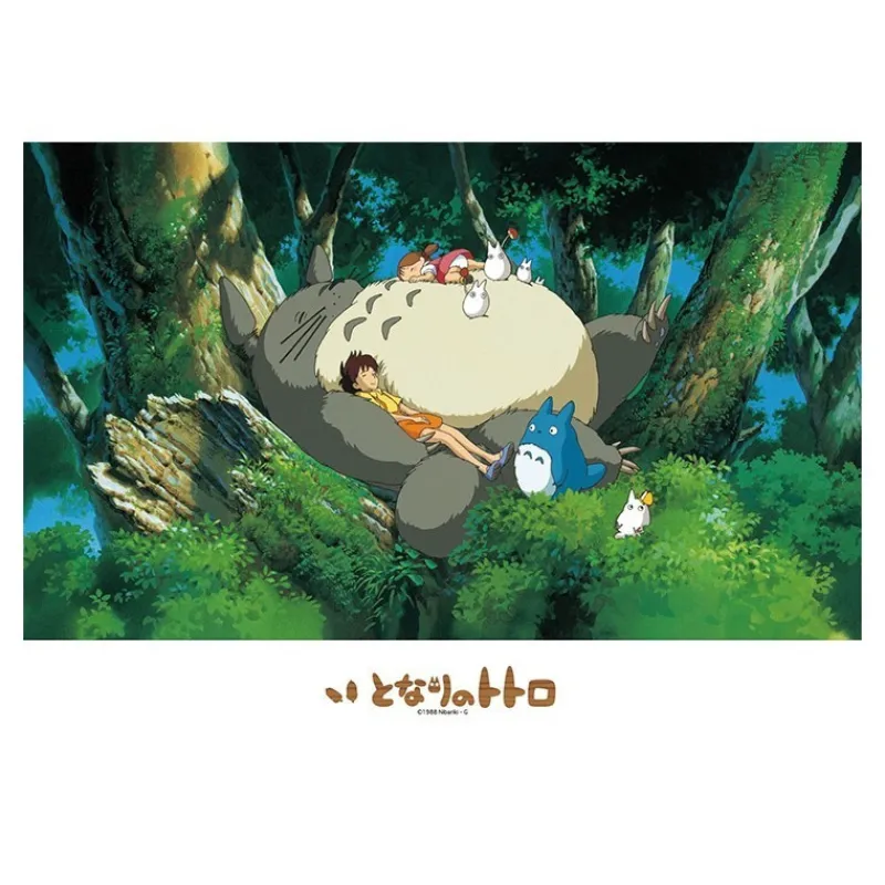 Puzzle|Maison Ghibli Puzzle Vitrail 500P Une sieste avec Totoro - Mon Voisin Totoro