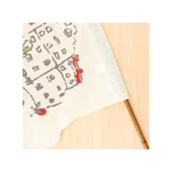 Décoration Murale|Maison Ghibli Rideaux Japonais Jiji et ses enfants - Kiki's Delivery Service