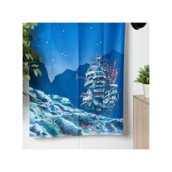 Décoration Murale|Maison Ghibli Rideaux Japonais Nuit de lune - Le Château ambulant