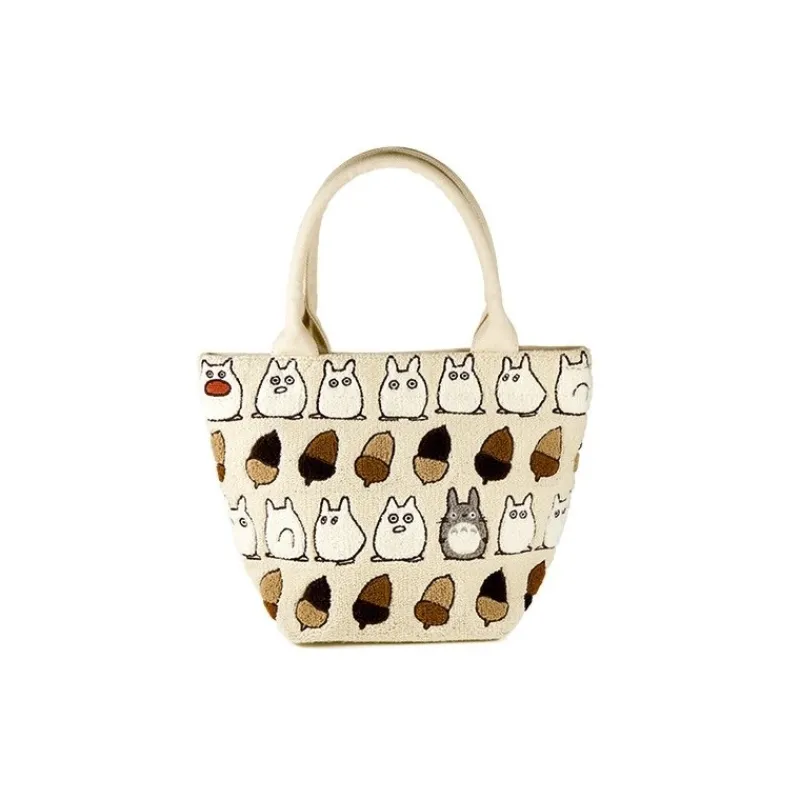 Sacs|Maison Ghibli Sac Brode Beige Totoro Noisettes - Mon Voisin Totoro
