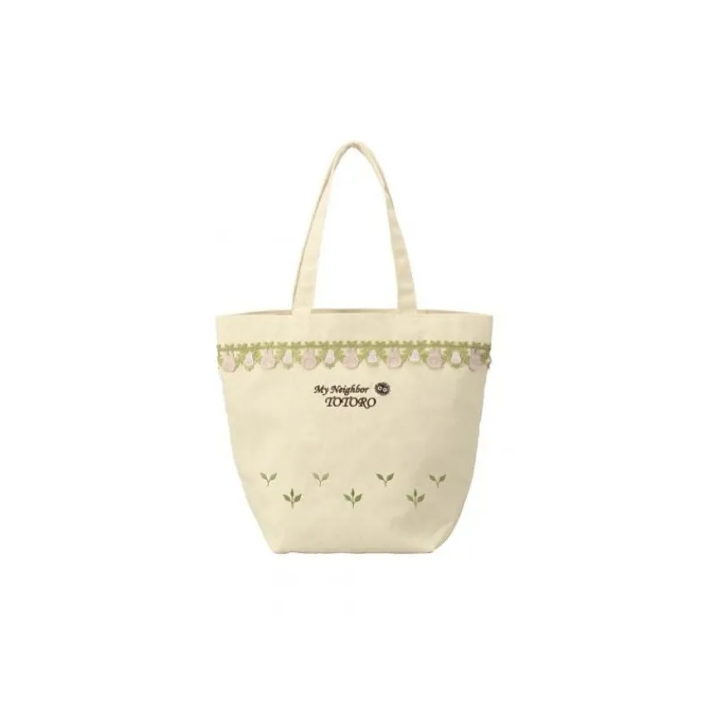 Sacs|Maison Ghibli Sac Totoro Gris et Blanc Prairie 32 x 15 cm - Mon Voisin Totoro
