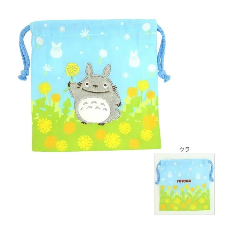 Sacs|Maison Ghibli Sacoche à cordon Totoro Fleurs 20 x 19 cm - Mon Voisin Totoro