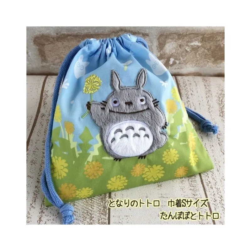 Sacs|Maison Ghibli Sacoche à cordon Totoro Fleurs 20 x 19 cm - Mon Voisin Totoro