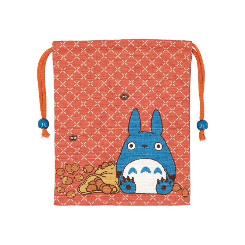 Sacs|Maison Ghibli Sacoche Tissu Orange Totoro Bleu - Mon Voisin Totoro