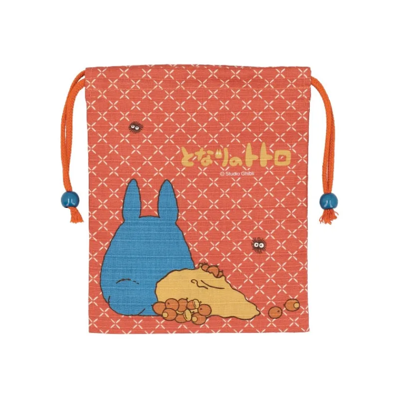 Sacs|Maison Ghibli Sacoche Tissu Orange Totoro Bleu - Mon Voisin Totoro