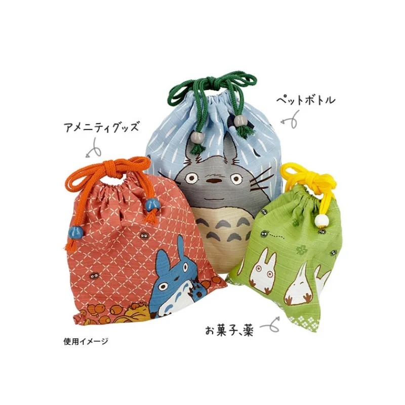 Sacs|Maison Ghibli Sacoche Tissu Orange Totoro Bleu - Mon Voisin Totoro