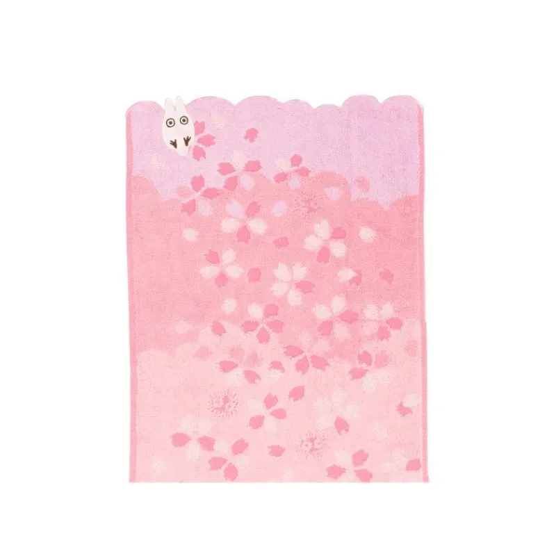Linge De Maison|Maison Ghibli Serviette Cerisiers en fleurs 34x80 cm - Mon Voisin Totoro