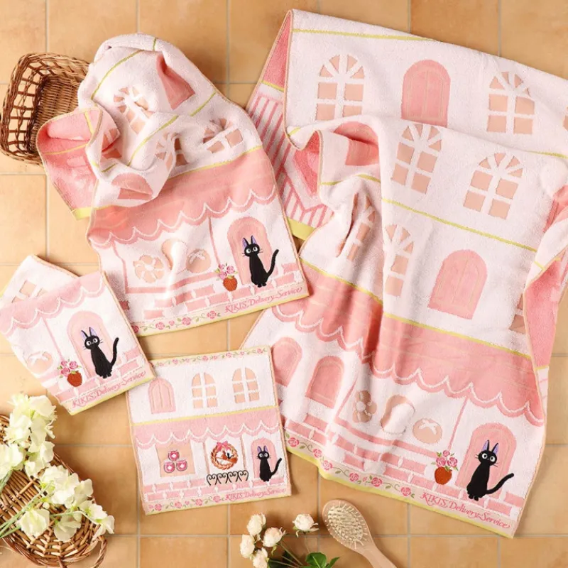 Linge De Maison|Maison Ghibli Serviette Jiji Coin de rue 34x80 cm - Kiki la petite sorcière