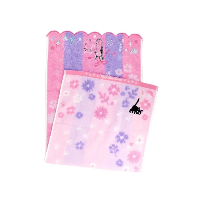 Linge De Maison|Maison Ghibli Serviette Jiji Et Lily 34x80cm - Kiki la petite sorcière