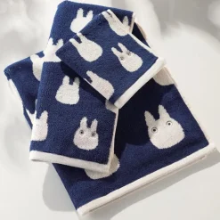 Linge De Maison|Maison Ghibli Serviette Silhouette Totoro Blanc 33x80 cm - Mon Voisin Totoro