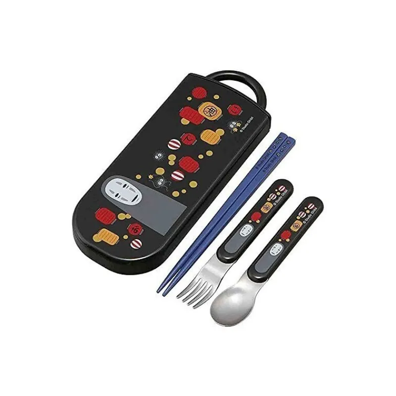 Cuisine Et Table|Maison Ghibli Set Baguettes Cuillère Fourchette No Face & Lanternes - Le Voyage de