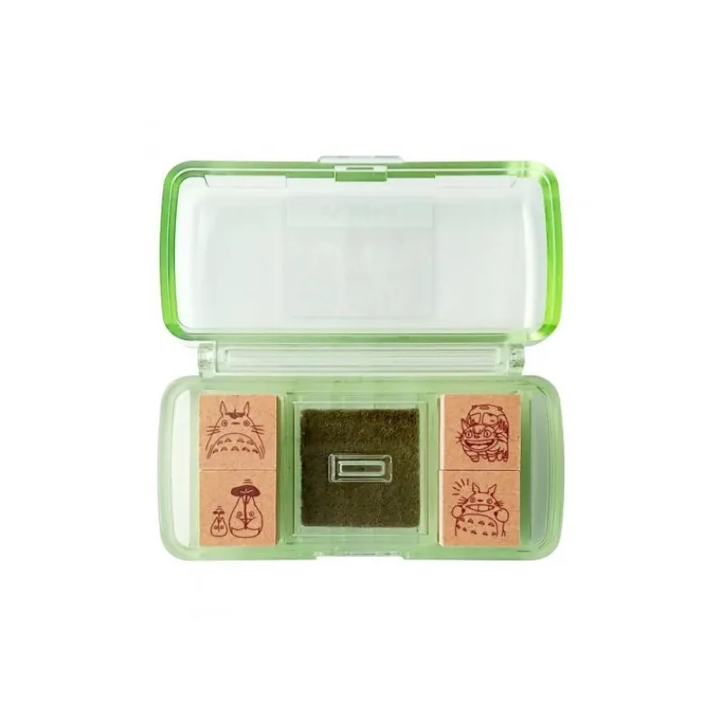 Petit Matériel|Maison Ghibli Set de Tampons Vert Totoro & Chatbus - Mon Voisin Totoro