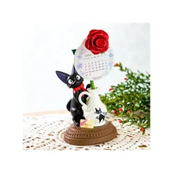 Statues|Maison Ghibli Statue Jiji et rose - Kiki la petite sorcière