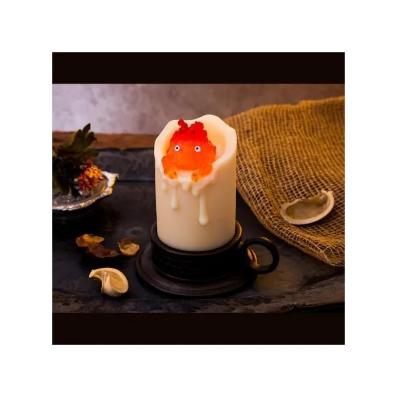 Statues|Maison Ghibli Statue lumineuse Calcifer Bougie - Le Château ambulant