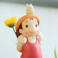 Décoration|Maison Ghibli Statue Soliflore Mei & Totoro Blanc - Mon Voisin Totoro
