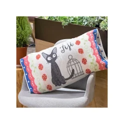 Linge De Maison|Maison Ghibli Taie d'oreiller Jiji Fraises - Kiki la petite sorcière
