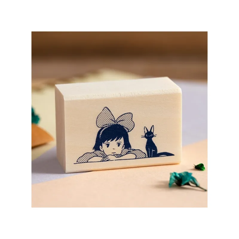 Petit Matériel|Maison Ghibli Tampon en bois Kiki & Jiji - Kiki la petite sorcière