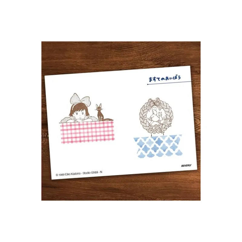 Petit Matériel|Maison Ghibli Tampon en bois Kiki & Jiji - Kiki la petite sorcière