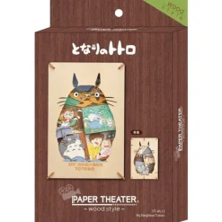 Loisirs Créatifs|Maison Ghibli Théâtre de papier Style bois Silhouette Totoro Gris - Mon Voisin Toto