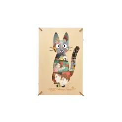 Loisirs Créatifs|Maison Ghibli Théâtre de papier Style bois Silhouette Jiji - Kiki la petite sorcièr