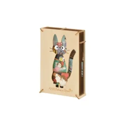 Loisirs Créatifs|Maison Ghibli Théâtre de papier Style bois Silhouette Jiji - Kiki la petite sorcièr