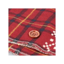 Textile|Maison Ghibli Étole avec accroche Jiji motifs à carreaux - Kiki la petite sorcière