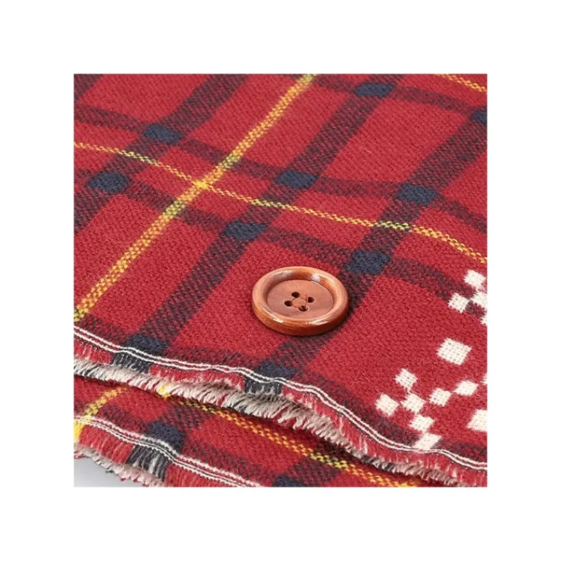 Textile|Maison Ghibli Étole avec accroche Jiji motifs à carreaux - Kiki la petite sorcière