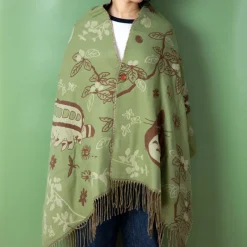 Textile|Maison Ghibli Étole vert clair Totoro & Chatbus - Mon Voisin Totoro