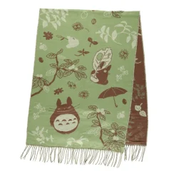 Textile|Maison Ghibli Étole vert clair Totoro & Chatbus - Mon Voisin Totoro