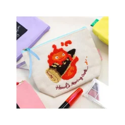 Classement|Maison Ghibli Trousse brodée Calicifer - Le Château ambulant