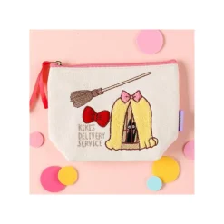 Classement|Maison Ghibli Trousse brodée Jiji en cage - Kiki la petite sorcière