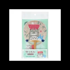 Accessoires|Maison Ghibli Éventail Bambou & Enveloppe Totoro avec Pastèque - Mon Voisin Totoro