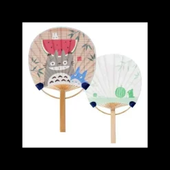 Accessoires|Maison Ghibli Éventail Bambou & Enveloppe Totoro avec Pastèque - Mon Voisin Totoro